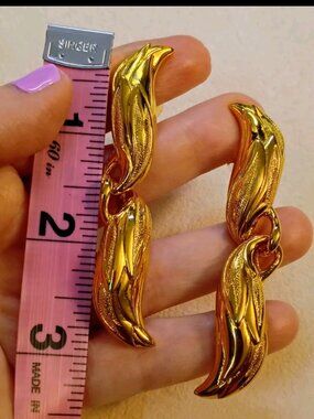 Fendi Vintage Long Clip-on Earrings